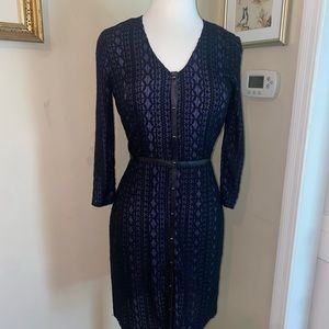 andrew marc | size 4 | deep lavender w black overlay